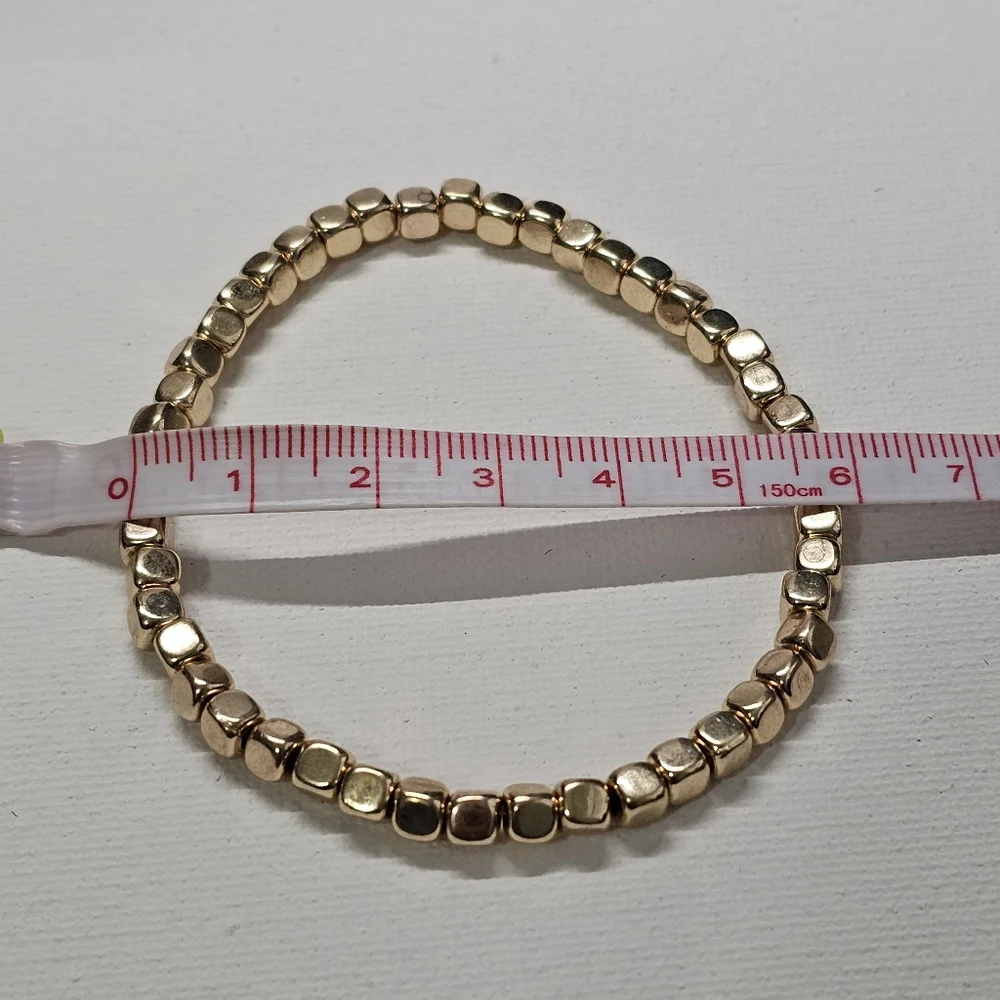Boho Beaded Gold Tone Multi Strand Fashion Bracelet Set Of 5
